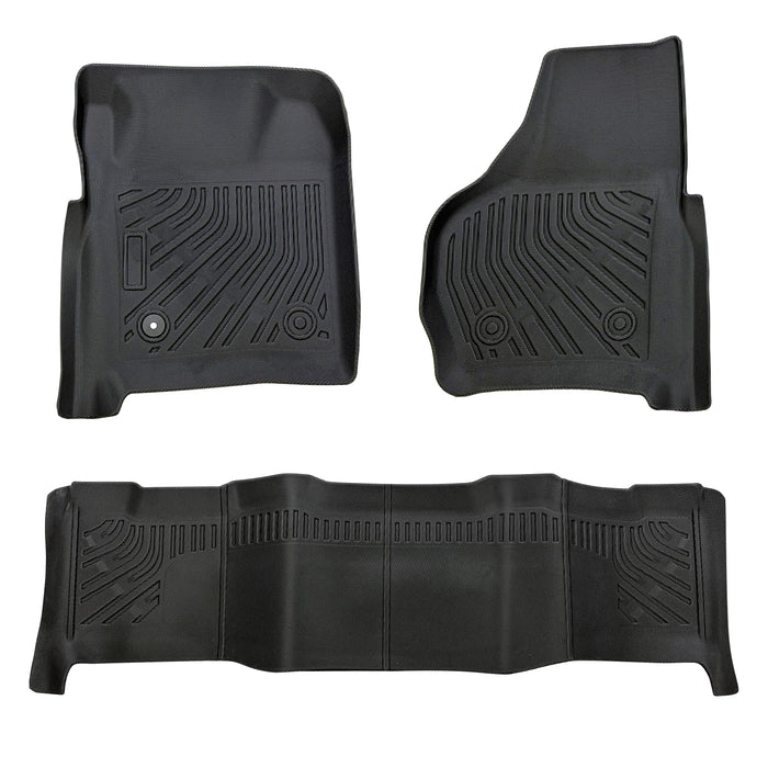 Seguler All-Weather TPE Floor Mats for 1999-2007 Ford F250 F350 F450 SuperCrew Cab