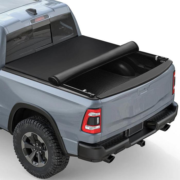Seguler 6.4FT Soft Top Roll-up Tonneau Cover Truck Bed for 2003-2024 Dodge Ram