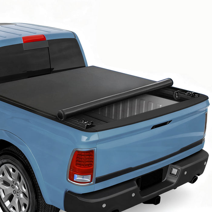 Seguler 8FT Soft Top Roll-up Tonneau Cover Truck Bed for 2003-2023 Dodge Ram