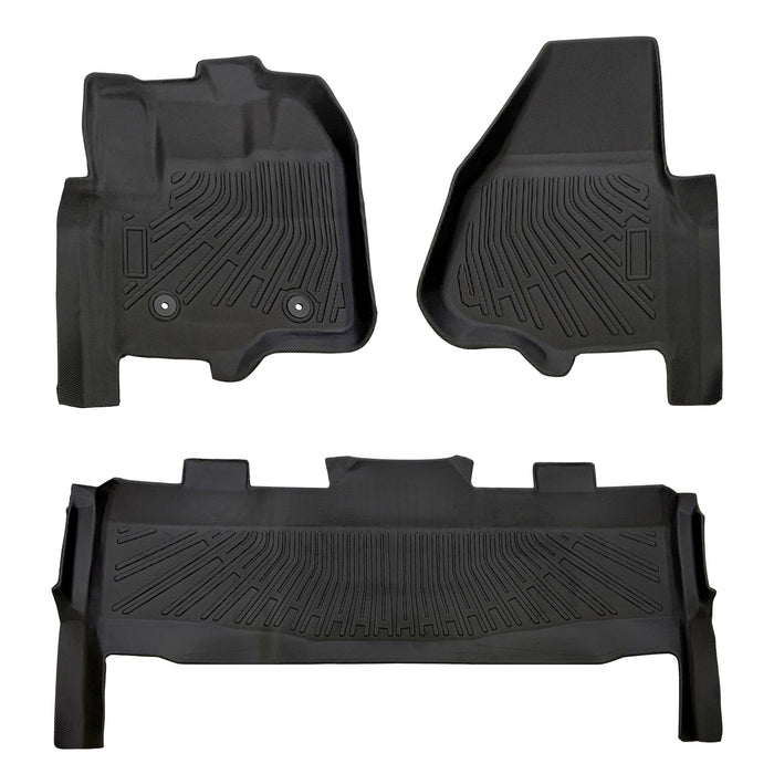 Seguler All-Weather TPE Floor Mats for 2012-2016 Ford F250 F350 F450 SuperCrew Cab