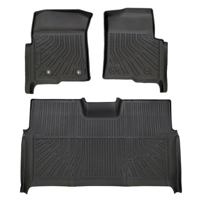 Seguler All-Weather TPE Floor Mats for 2010-2014 Ford F150 SuperCrew Cab