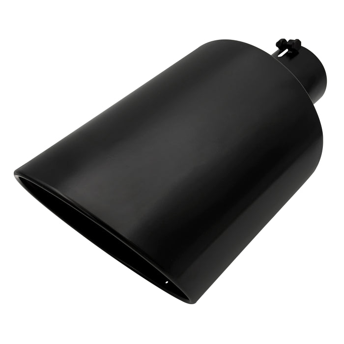 Seguler Diesel Exhaust Tip 4" Inlet 10" Outlet 18" Long Black Stainless Steel Bolt On