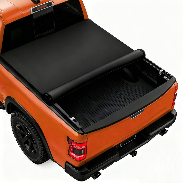Seguler 8FT Soft Roll Up Tonneau Cover Bed for 2007-2013 Chevy Silverado Sierra