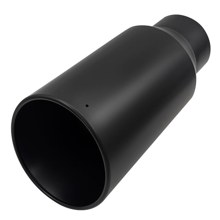 Seguler Diesel Exhaust Tip 5" Inlet 7" Outlet 15" Long Black Stainless Steel Bolt On