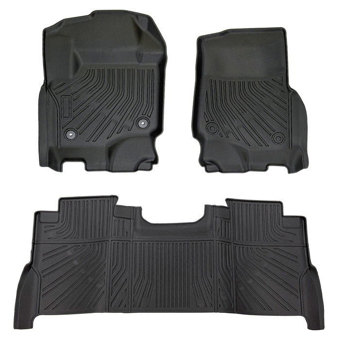 Seguler All-Weather TPE Floor Mats 2017-2025 Ford F250 F350 F450 SuperCrew Cab