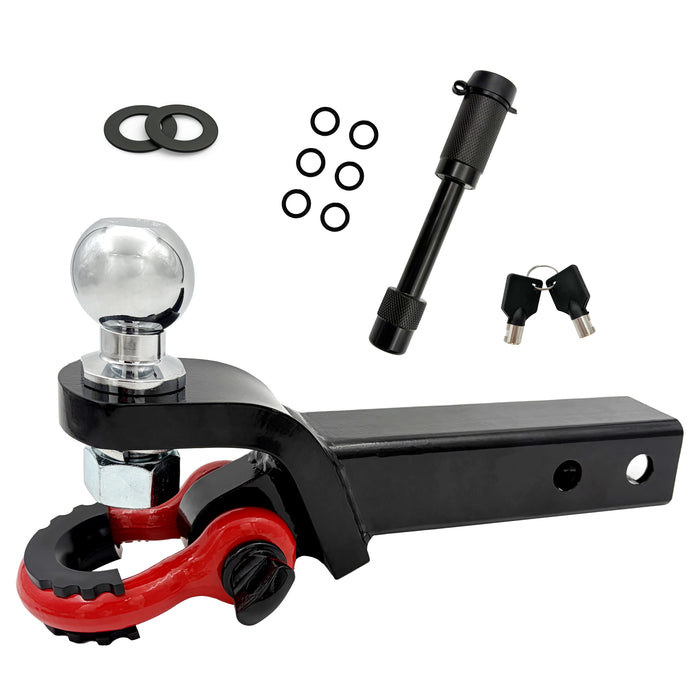 Seguler 2" Receiver Trailer Hitch with Shackle & Lock Pin 38,500 lbs BS