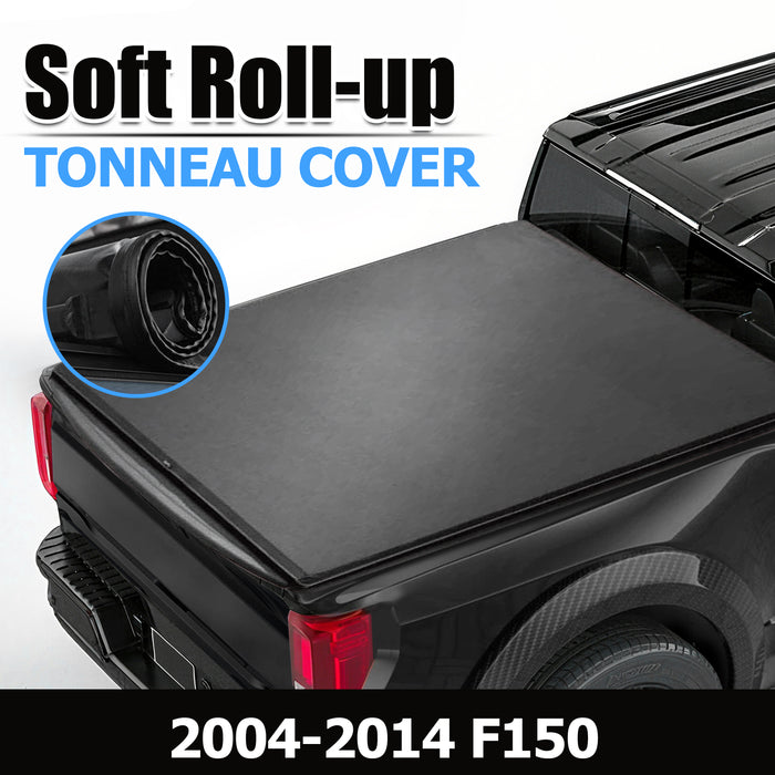 Seguler 5.5FT Soft Roll Up Tonneau Cover Truck Bed for 2004-2014 Ford F150