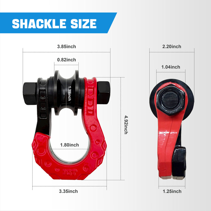 Seguler 3/4" Recovery D-Ring Shackle 52,000 lbs Extreme Capacity