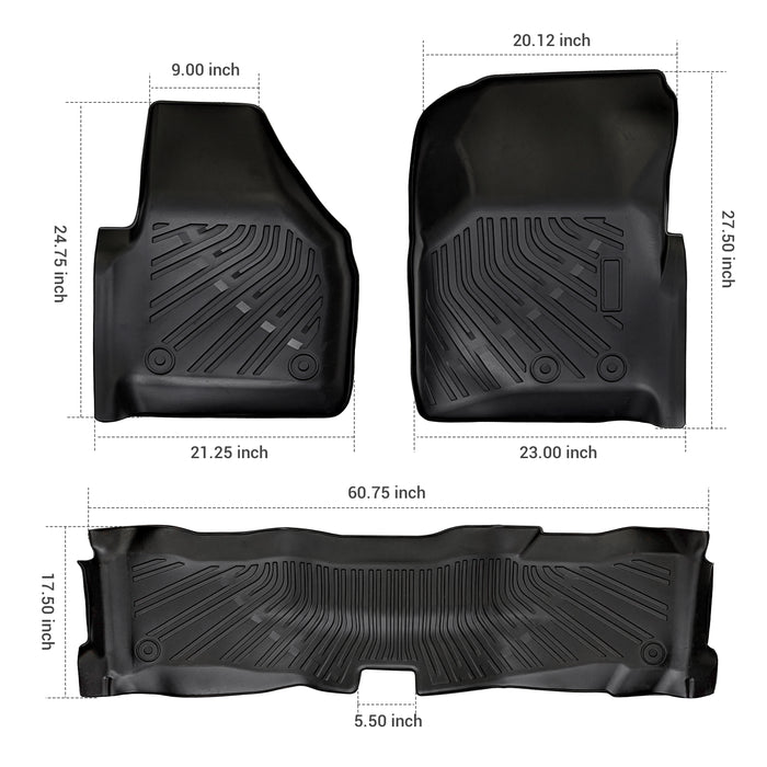 Seguler All-Weather TPE Floor Mats for 2008-2010 Ford F250 F350 Super CrewCab