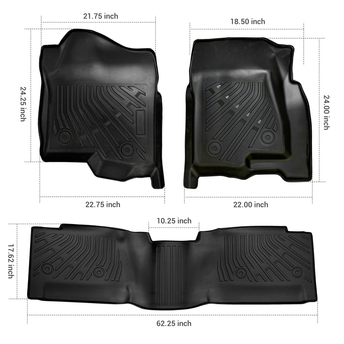 Seguler All-Weather TPE Floor Mats 1999-2006 Silverado/Sierra 1500 2500 Extend Cab
