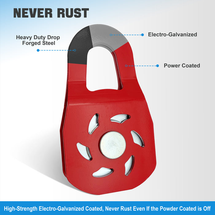 Seguler 10 Ton Winch Snatch Block 22,000 lbs Off-Road Recovery Pulley