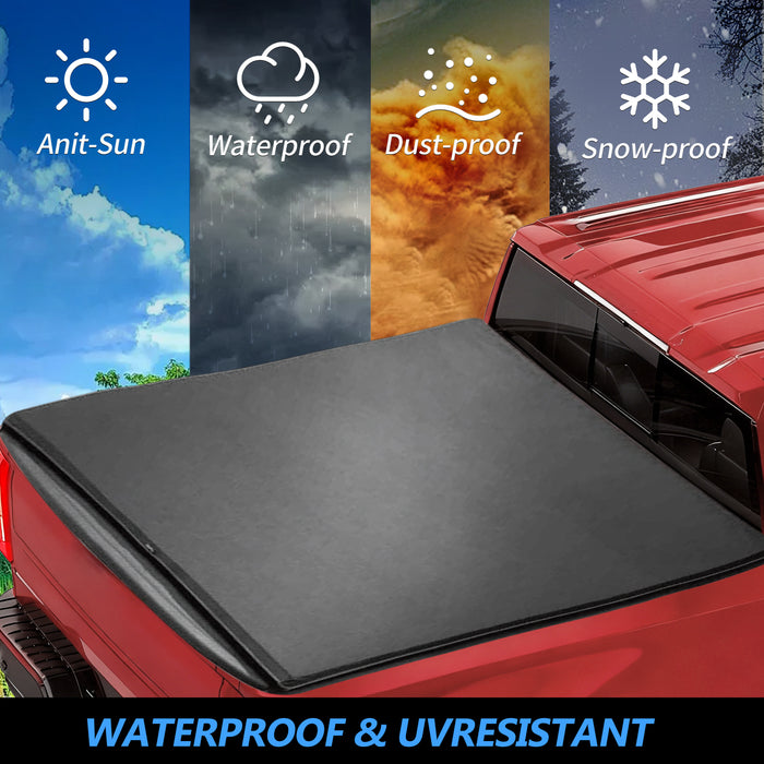 Seguler 6.9FT Soft Roll Up Tonneau Cover Bed for 2020-2025 Chevy Silverado Sierra