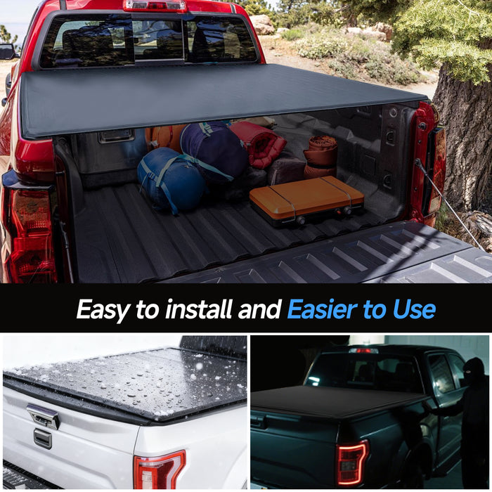 Seguler 5.5FT Soft Roll Up Tonneau Cover Truck Bed for 2015-2025 Ford F150