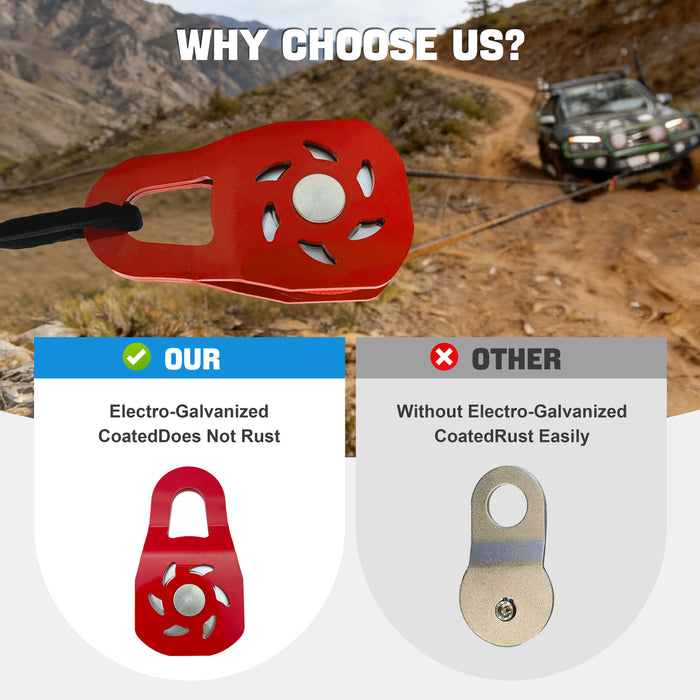 Seguler 10 Ton Winch Snatch Block 22,000 lbs Off-Road Recovery Pulley