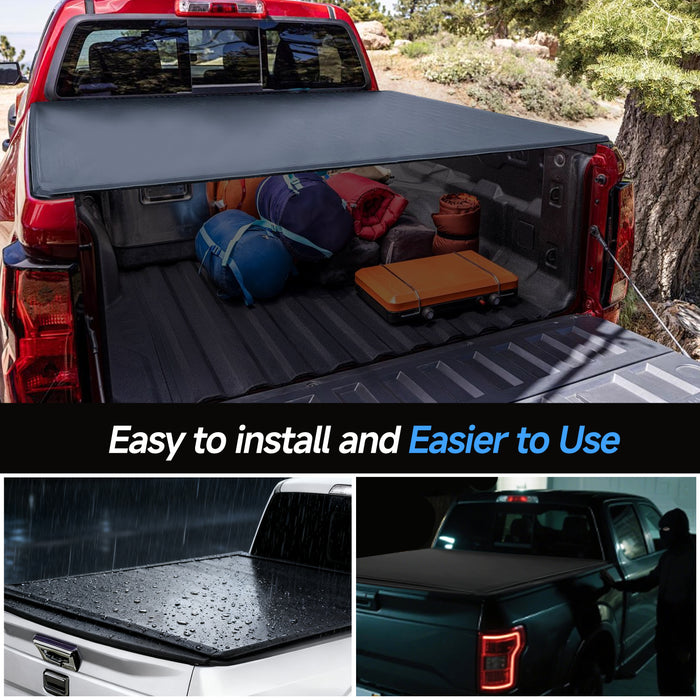 Seguler 6.5FT Soft Roll Up Tonneau Cover Truck Bed for 2015-2025 Ford F150