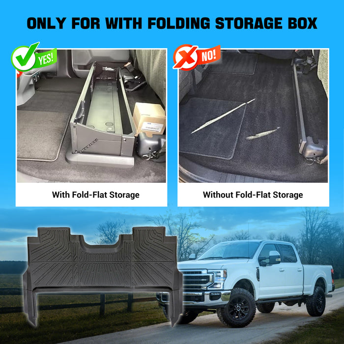 Seguler All-Weather TPE Floor Mats 2015-2025 Ford F150 / F-150 Lightning SuperCrew Cab With Seat Storage