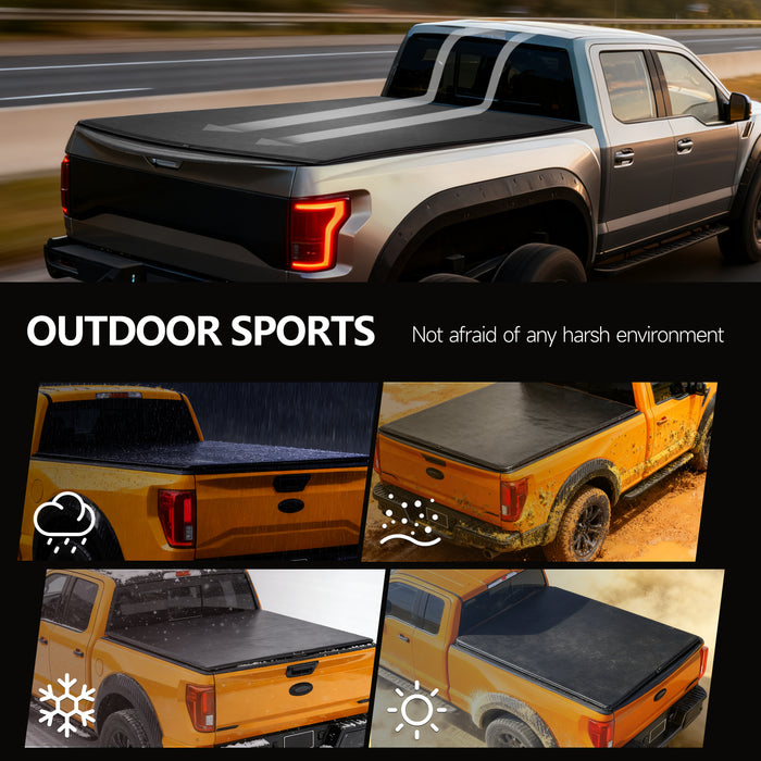 Seguler 6.5FT Soft Roll Up Tonneau Cover Truck Bed for 2004-2014 Ford F150