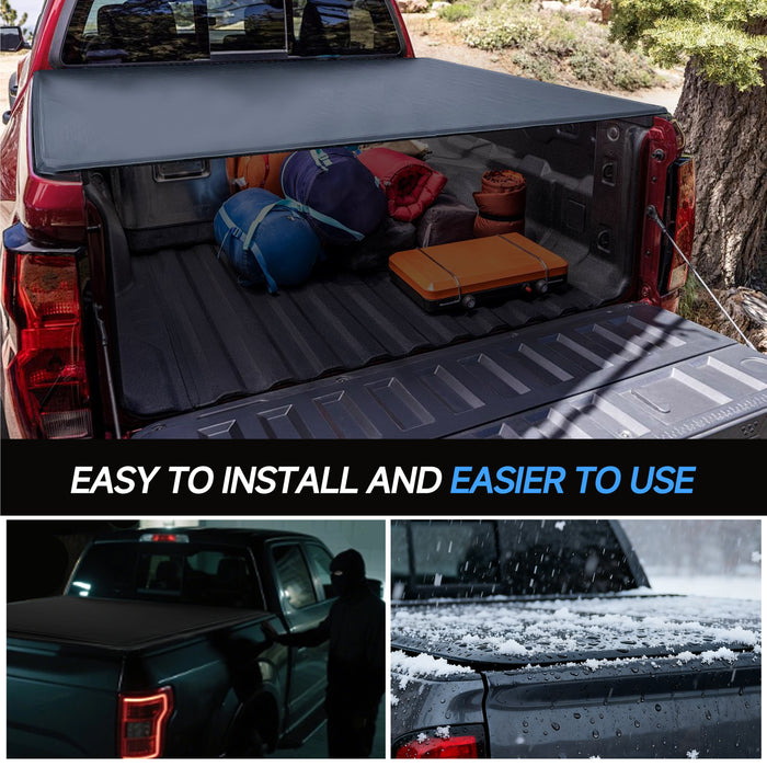 Seguler 5.8FT Soft Roll Up Tonneau Cover Bed for 2014-2018 Chevy Silverado Sierra