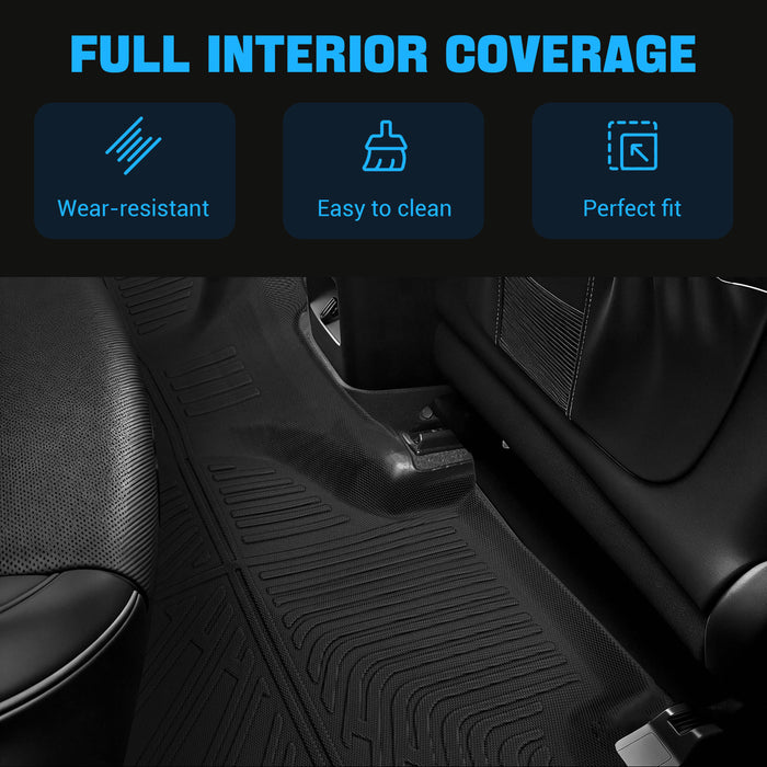Seguler All-Weather TPE Floor Mats 2019-2025 Silverado Sierra 1500 New Double Cab