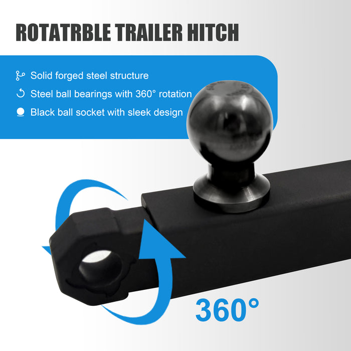 Seguler 2" Receiver Ball Mount with Lock  Includes 3/4" Shackle Rated 50,600 lbs Ultimate Strength for Heavy Duty Trucks