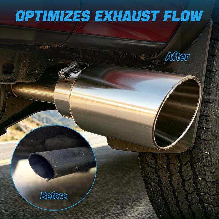 Seguler Diesel Exhaust Tip 5" Inlet 7" Outlet 15" Long Stainless Steel Bolt On