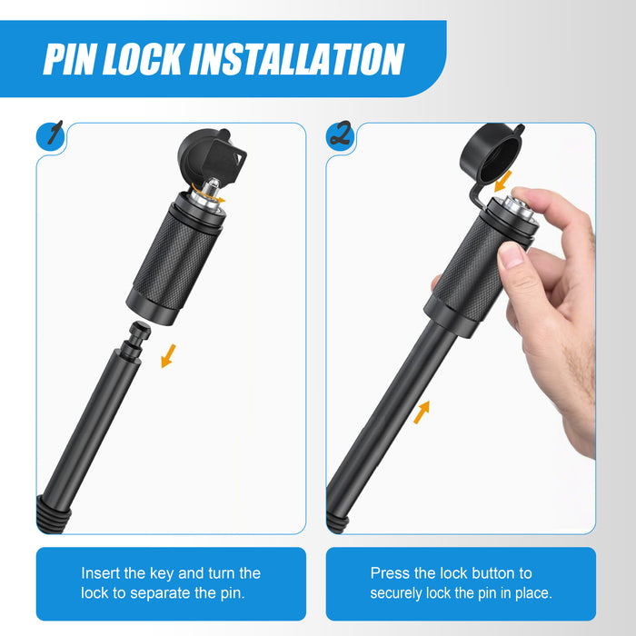 Seguler Off-Road Recovery Shackle Hitch for 2" Receiver  3/4" D-Ring with 5/8" Lock Pin 38,500 lbs Break Strength