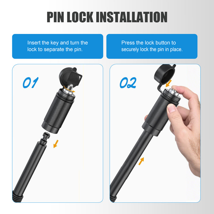Seguler Heavy Duty Off-Road Recovery Shackle Hitch for 2" Receiver 3/4" D-Ring with 5/8" Lock Pin 38,500 lbs Break Strength