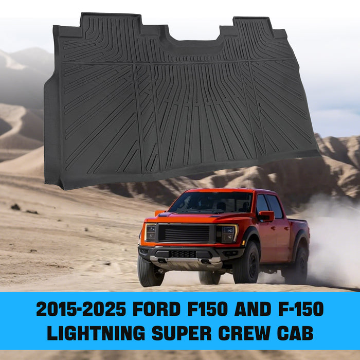 Seguler All-Weather TPE Floor Mats 2015-2025 Ford F150 / F-150 Lightning SuperCrew Cab Without Seat Storage
