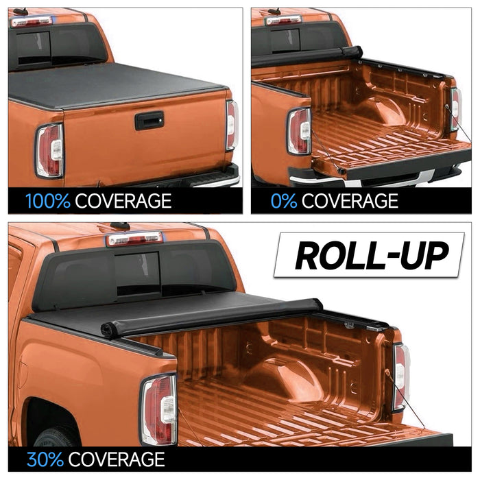 Seguler 5.8FT Soft Roll Up Tonneau Cover Bed for 2007-2013 Chevy Silverado Sierra