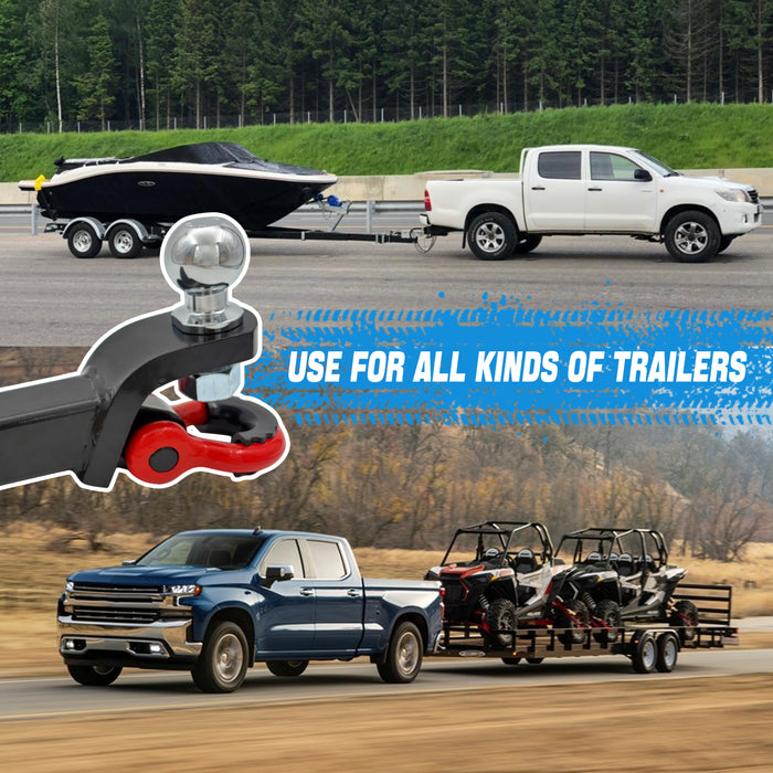 Seguler 2" Receiver Trailer Hitch with Shackle & Lock Pin 38,500 lbs BS