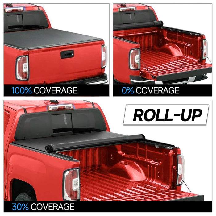 Seguler 6.5FT Soft Roll Up Tonneau Cover Truck Bed for 2015-2025 Ford F150