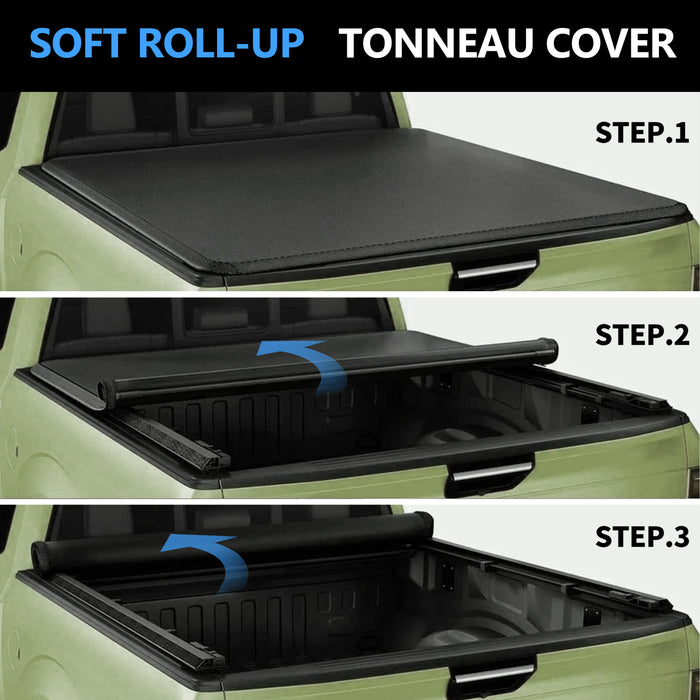Seguler 6.5FT Soft Roll Up Tonneau Cover Bed for 2007-2013 Chevy Silverado Sierra