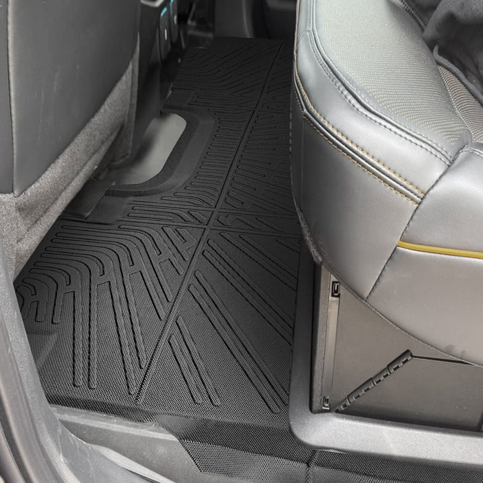 Seguler All-Weather TPE Floor Mats 2015-2025 Ford F150 / F-150 Lightning SuperCrew Cab With Seat Storage