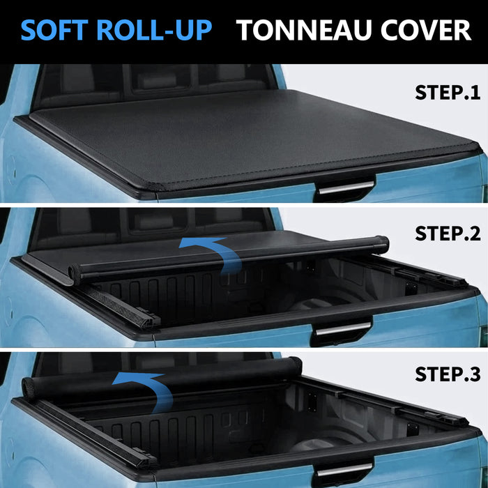 Seguler 6.5FT Soft Roll Up Tonneau Cover Bed for 2014-2018 Chevy Silverado Sierra