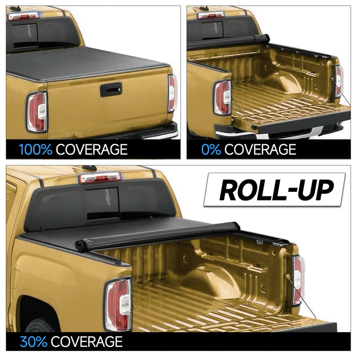 Seguler 5.8FT Soft Roll Up Tonneau Cover Bed for 2019-2025 Chevy Silverado Sierra
