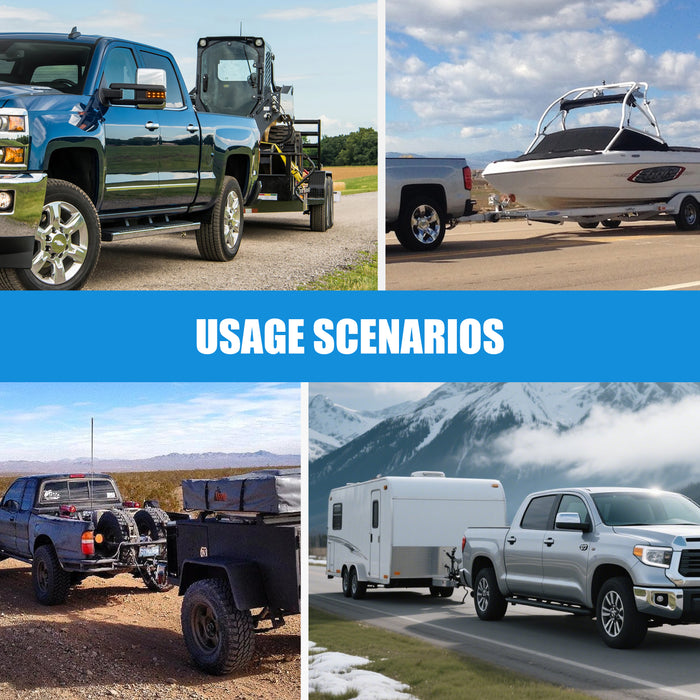 Seguler Tri-Ball Trailer Hitch for 2" Receiver 1-7/8", 2", 2-5/16" Balls Swivel Shackle w/ Lock Pin