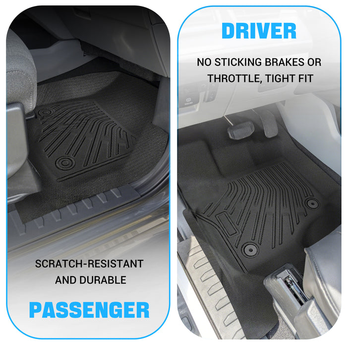 Seguler All-Weather TPE Floor Mats 2017-2025 Ford F250 F350 F450 SuperCrew Cab