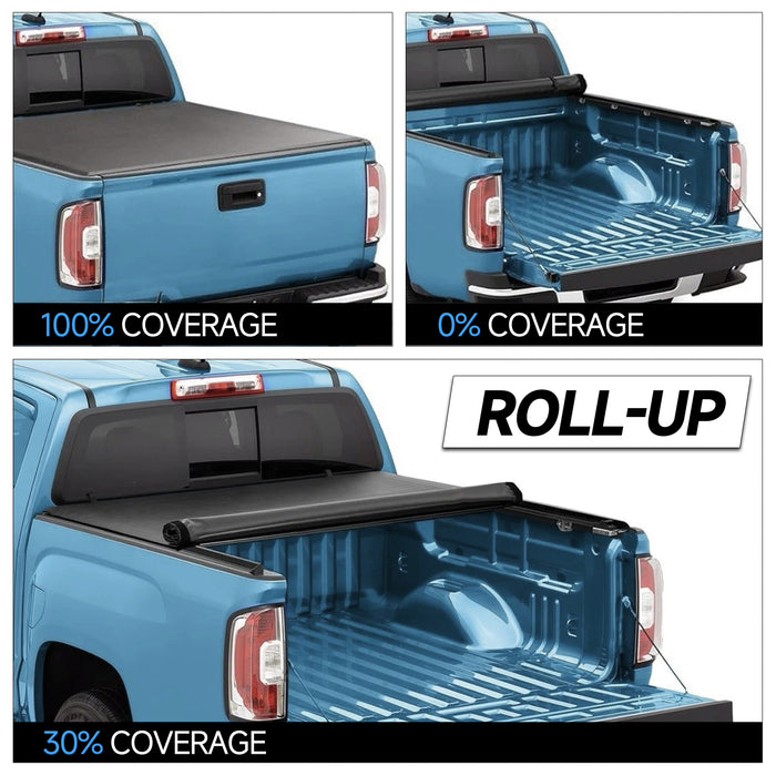 Seguler 5.8FT Soft Roll Up Tonneau Cover Bed for 2014-2018 Chevy Silverado Sierra