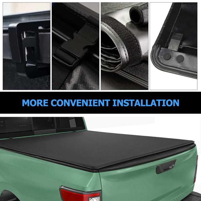 Seguler 5.8FT Soft Roll Up Tonneau Cover Bed for 2014-2018 Chevy Silverado Sierra