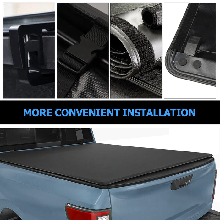 Seguler 5.8FT Soft Roll Up Tonneau Cover Bed for 2007-2013 Chevy Silverado Sierra