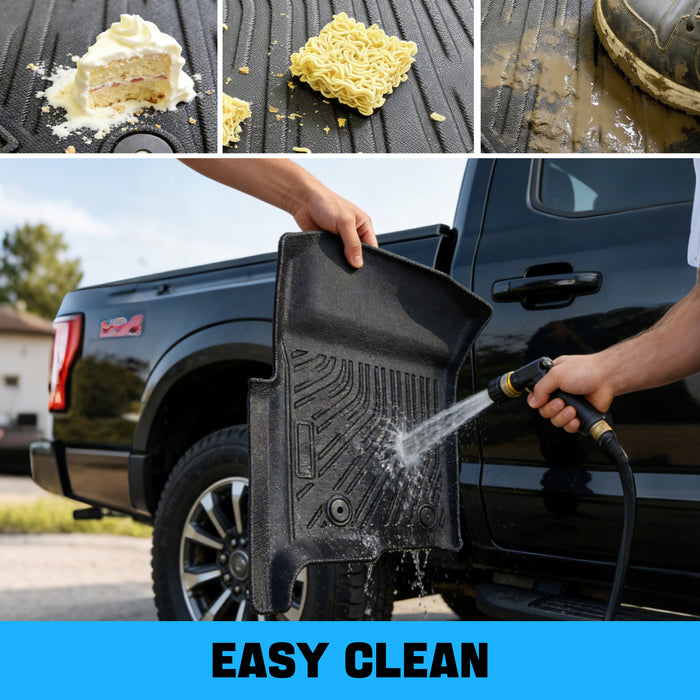 Seguler All-Weather TPE Floor Mats for 2010-2014 Ford F150 SuperCrew Cab