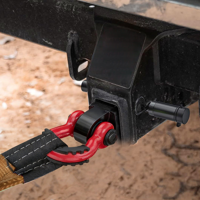 Seguler Off-Road Recovery Shackle Hitch for 2" Receiver  3/4" D-Ring with 5/8" Lock Pin 38,500 lbs Break Strength