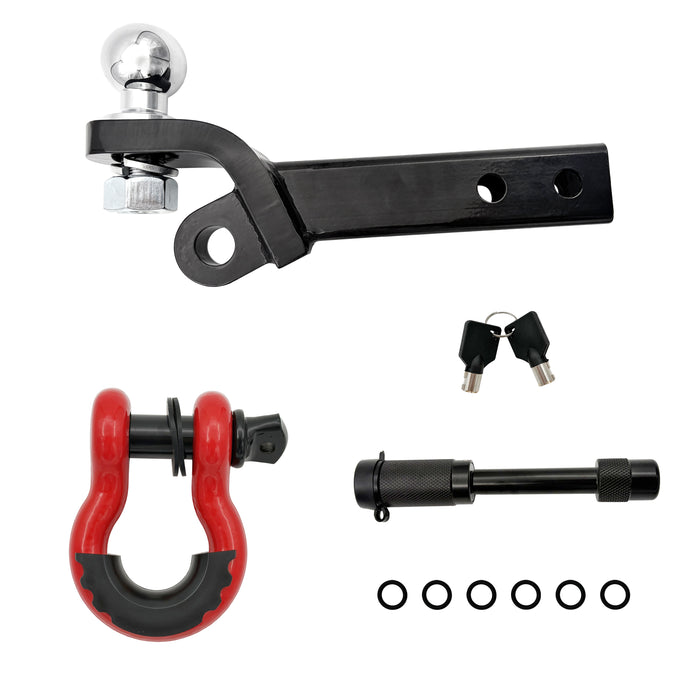 Seguler 2" Receiver Trailer Hitch with Shackle & Lock Pin 38,500 lbs BS