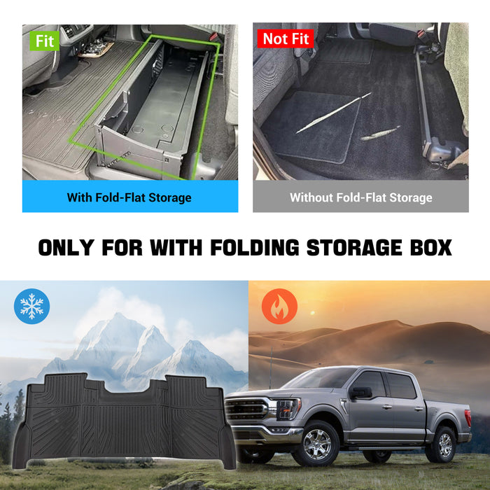 Seguler All-Weather TPE Floor Mats 2017-2025 Ford F250 F350 F450 SuperCrew Cab