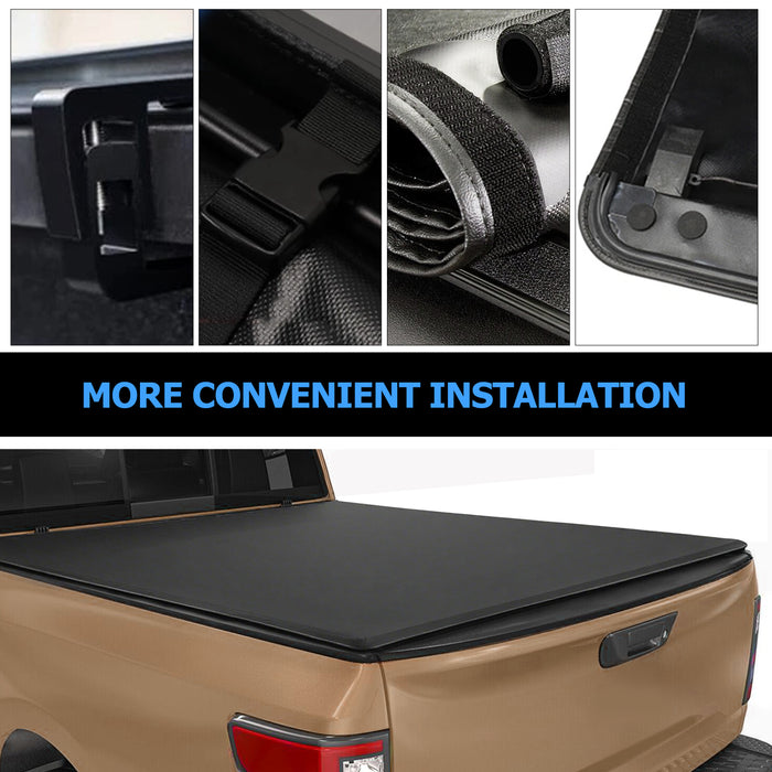 Seguler 5.8FT Soft Roll Up Tonneau Cover Bed for 2019-2025 Chevy Silverado Sierra