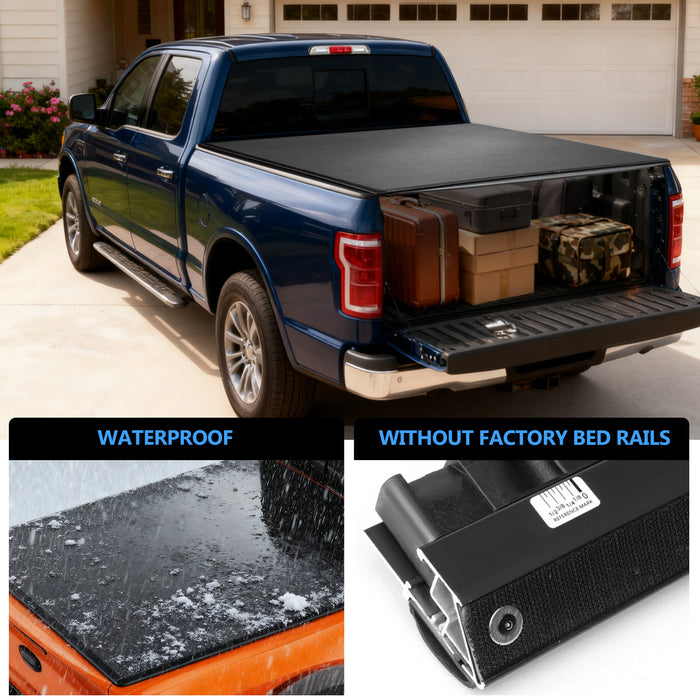 Seguler 5.5FT Soft Roll Up Tonneau Cover Truck Bed for 2004-2014 Ford F150