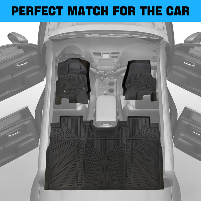 Seguler All-Weather TPE Floor Mats 2015-2025 Ford F150 / F-150 Lightning SuperCrew Cab Without Seat Storage