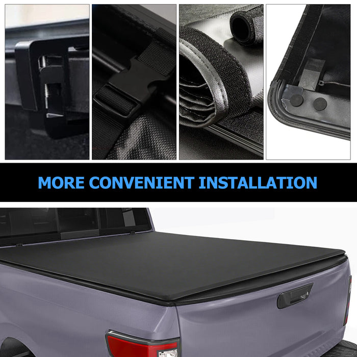 Seguler 6.5FT Soft Roll Up Tonneau Cover Bed for 2014-2018 Chevy Silverado Sierra