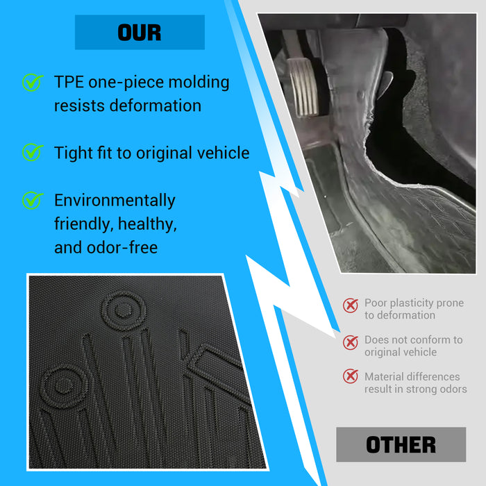 Seguler All-Weather TPE Floor Mats for 2008-2010 Ford F250 F350 Super CrewCab
