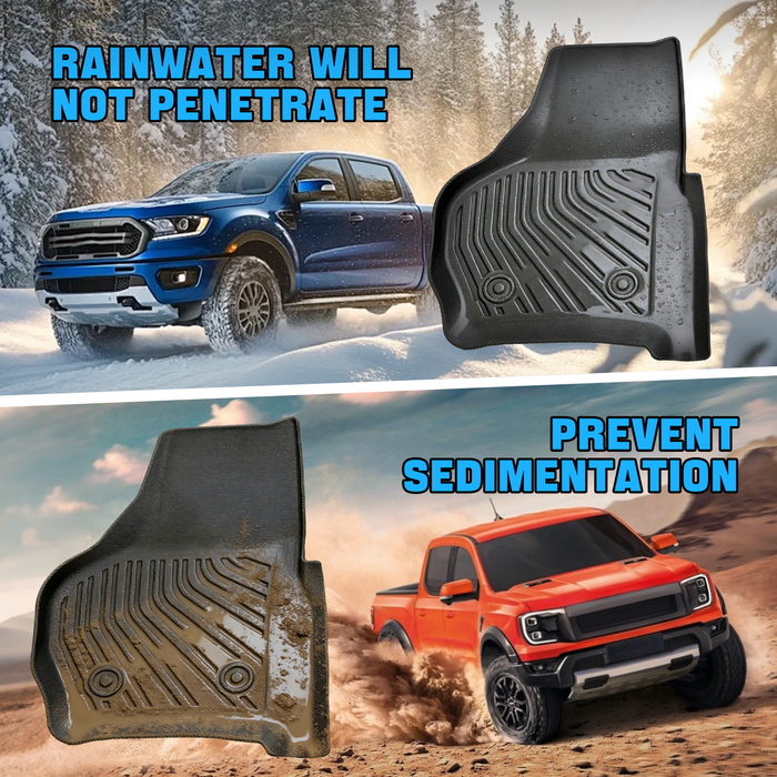 Seguler All-Weather TPE Floor Mats for 1999-2007 Ford F250 F350 F450 SuperCrew Cab